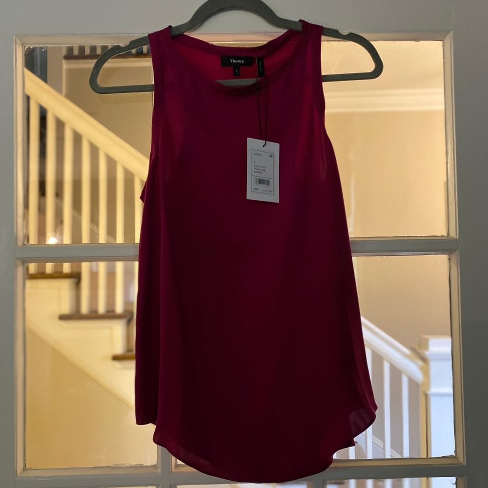 NWT: Theory Shell Top, Plum, Size Petite